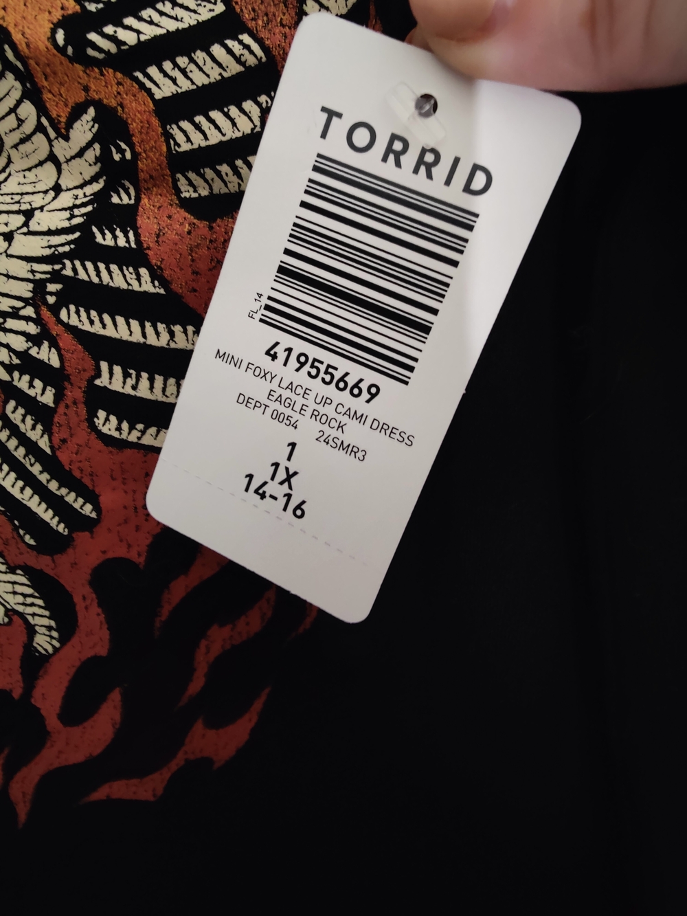 Torrid Mini Foxy Lace Up Cami Dress - 1X - Picture 4 of 5